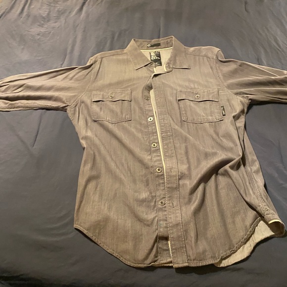 Billabong,grey, medium ,button down ,long sleeve - Picture 3 of 5